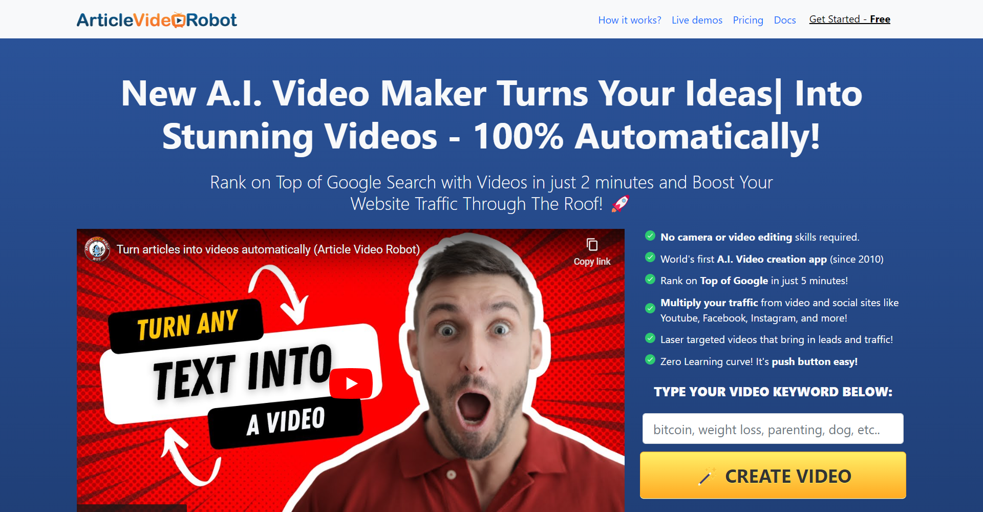 Article to Video Robot