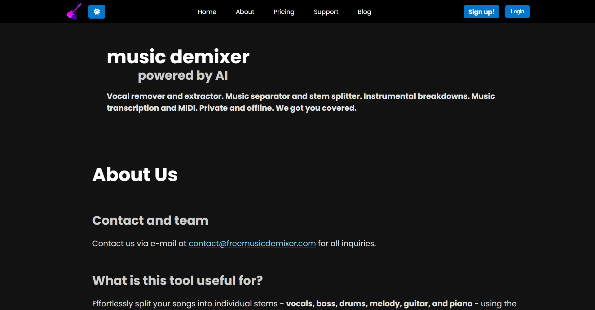 Music Demixer