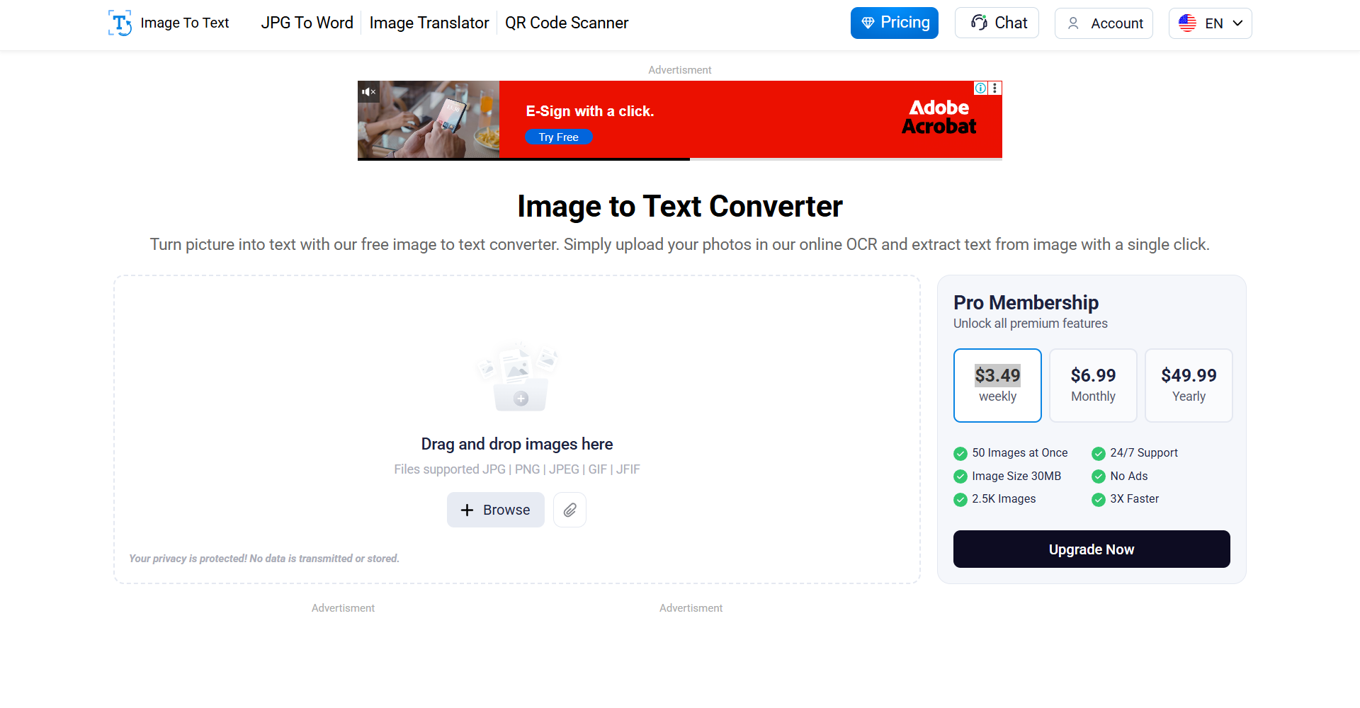 Image to text