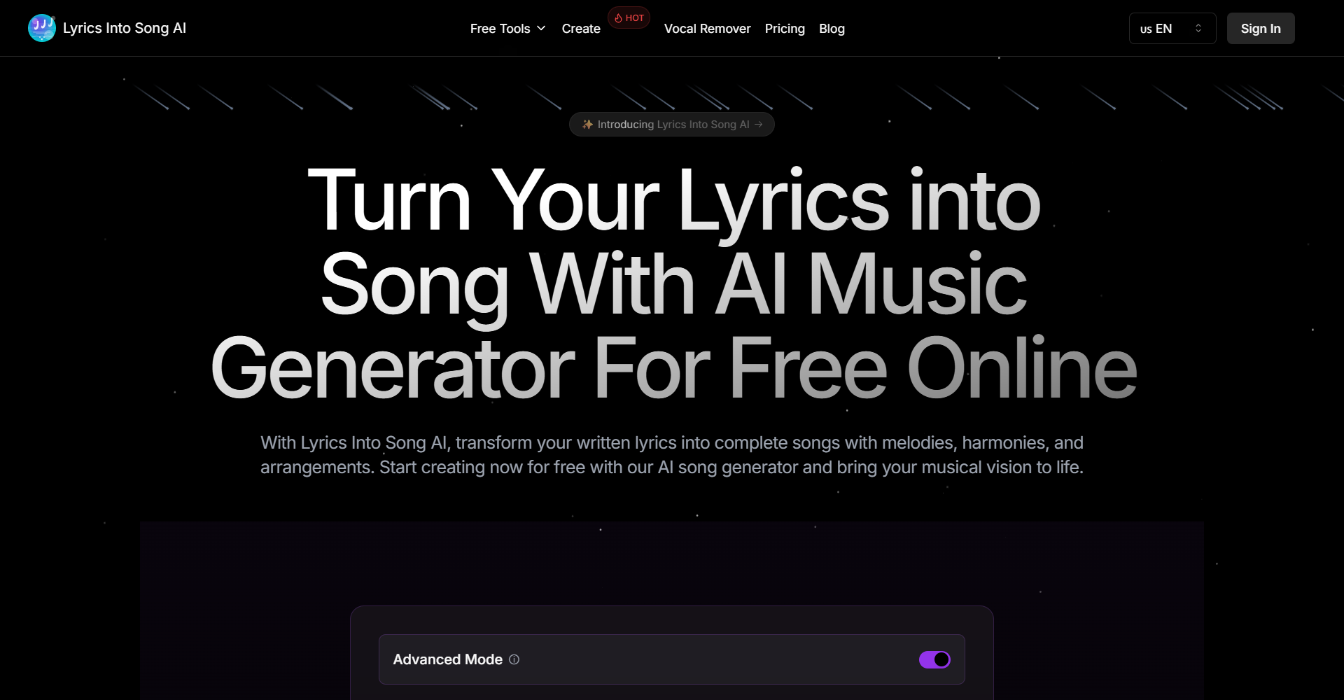 Lyricsintosong AI