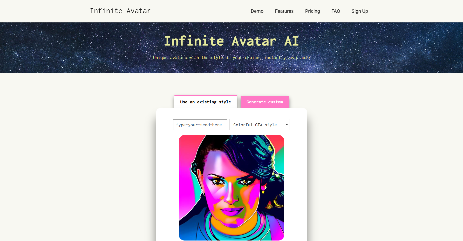 Infinite Avatar AI