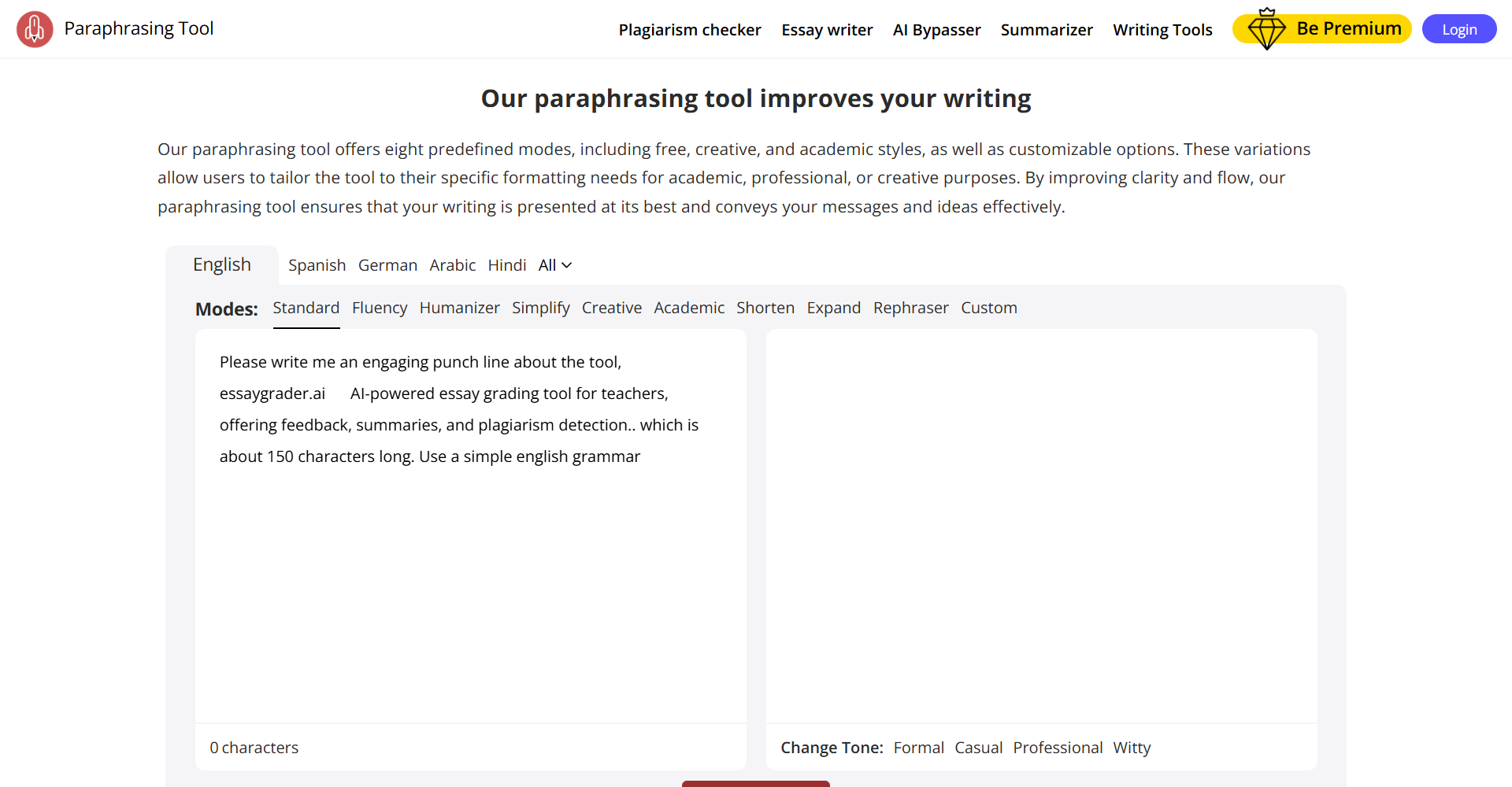 Paraphrasingtool AI