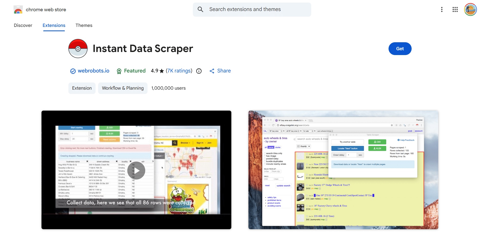 Instant Data Scraper