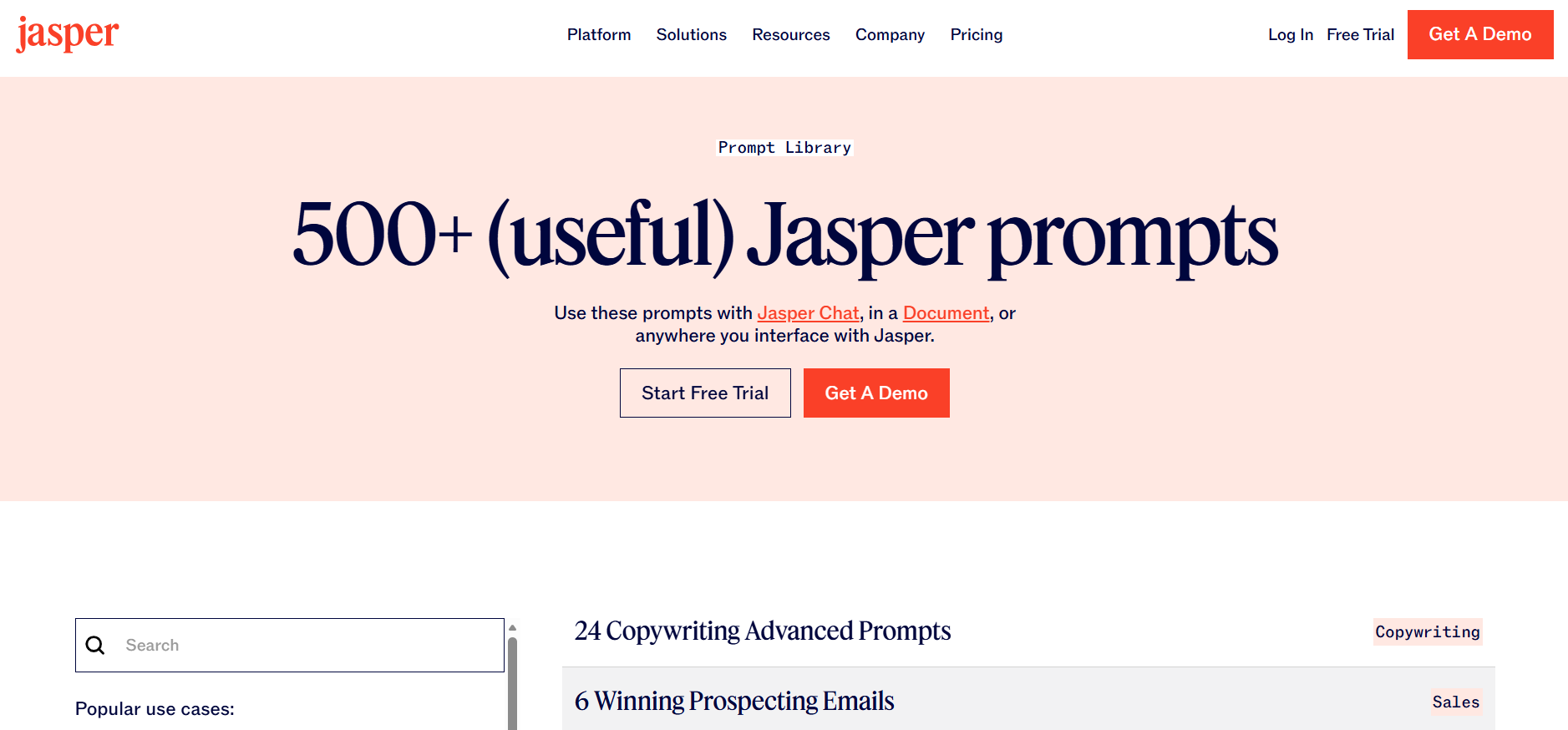 Jasper Prompt Library