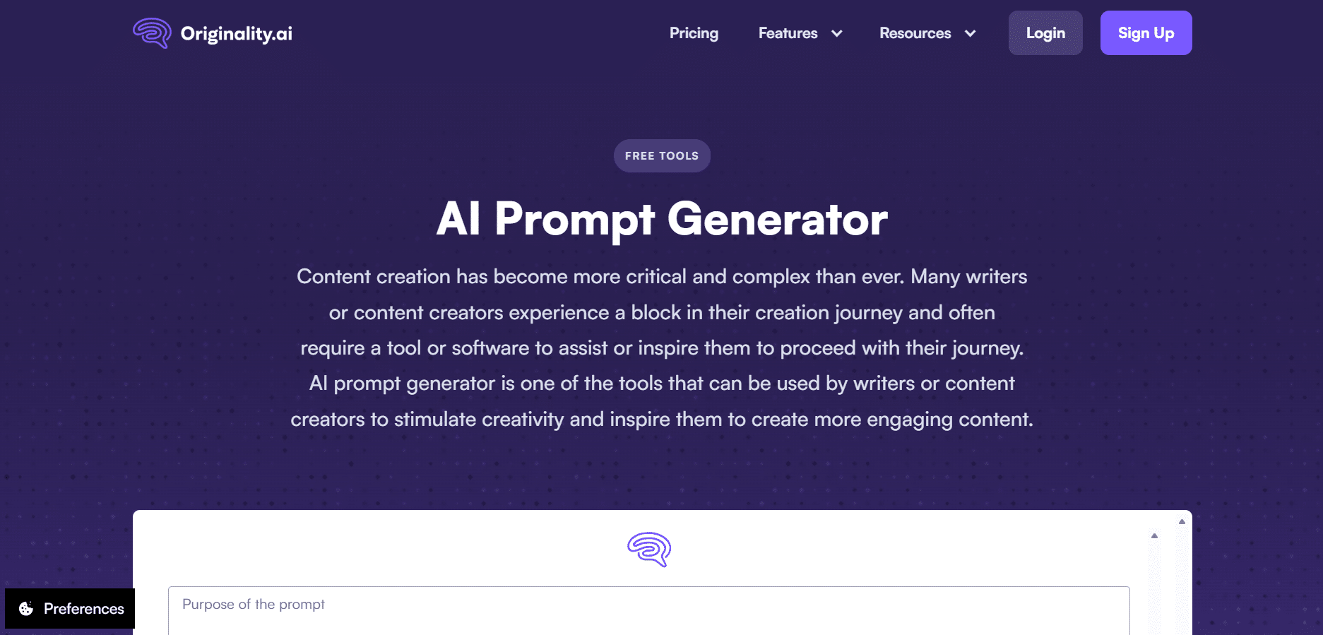 Originality.ai (Prompt Gen)