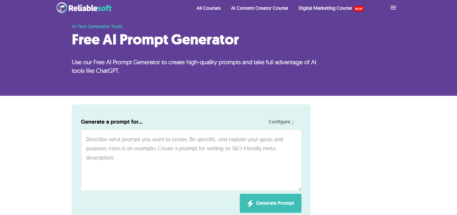 Reliablesoft Prompt Writer