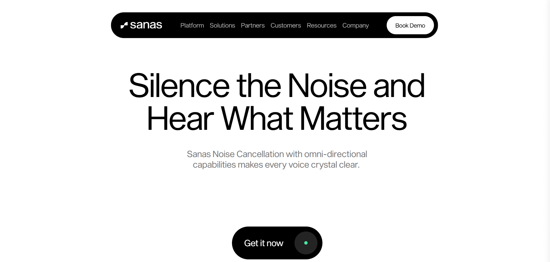 Sanas Noise Cancellation
