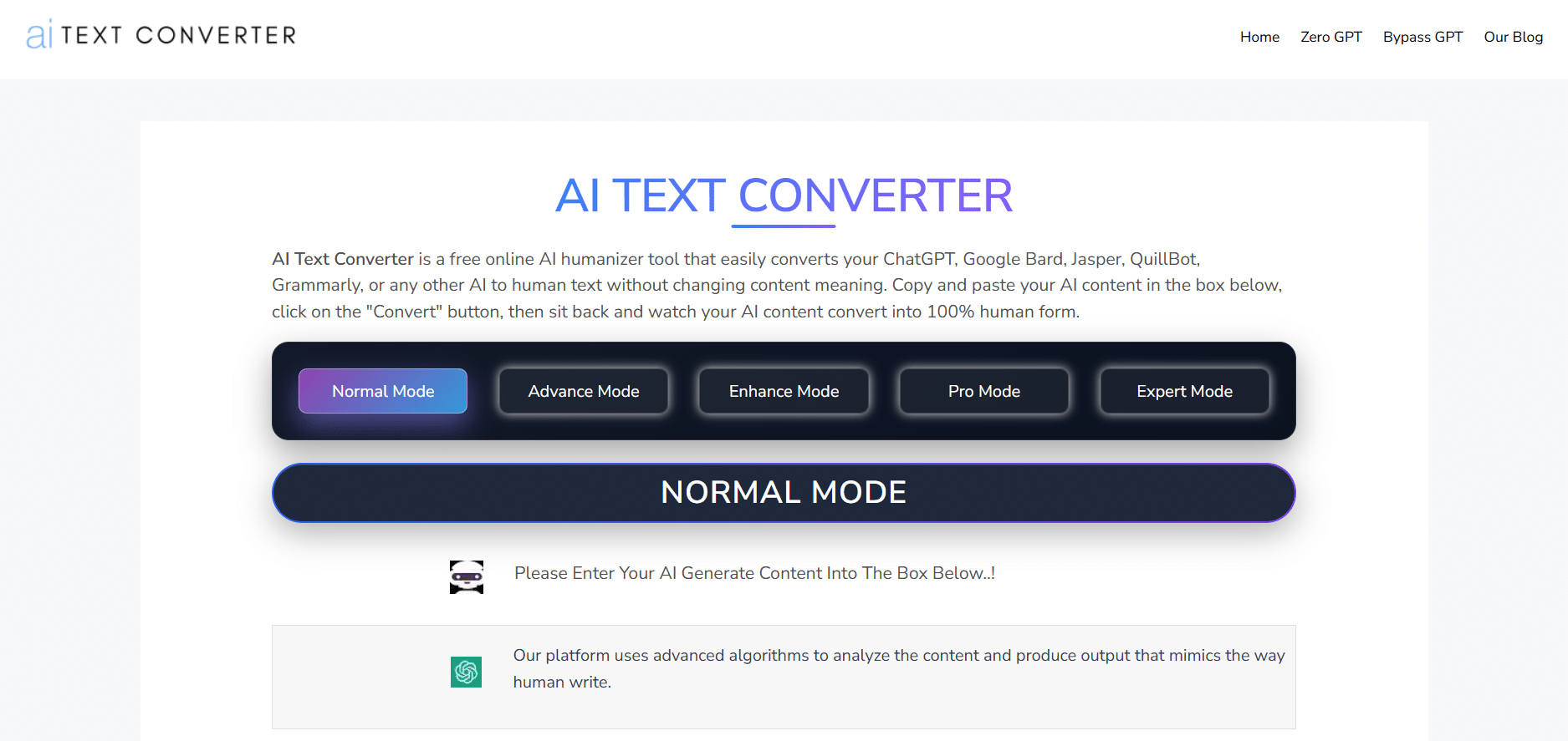 AI Text Converter