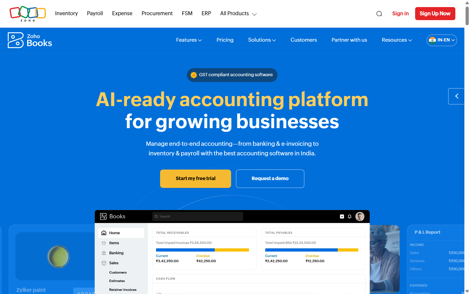 Zoho Books AI
